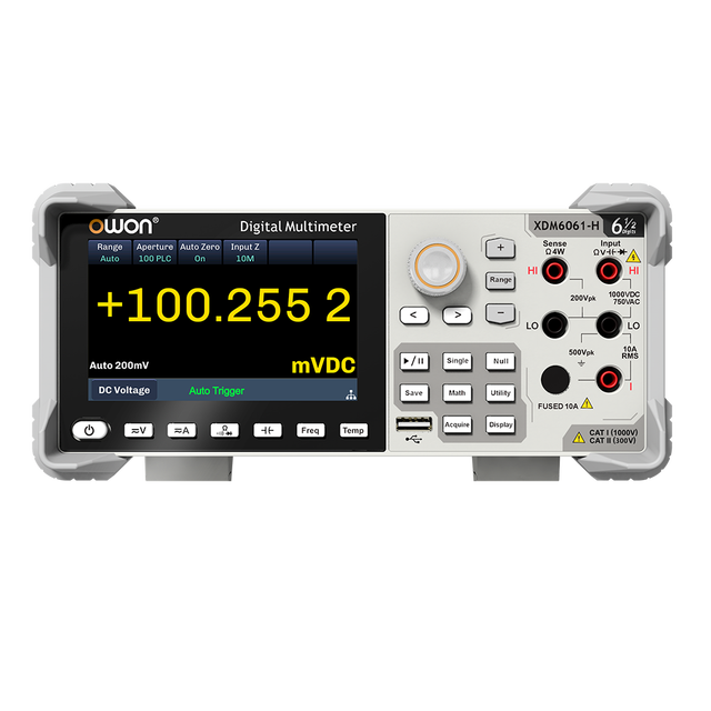 OWON XDM6061 6.5 Digit Bench Digital Multimeter 0.05% Accuracy 2200000 Counts True RMS High Precision 0-1000V Lab Solar EV