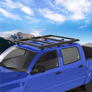 Precio de fábrica ULON 4X4 portaequipajes de acero todoterreno con barra transversal para camioneta portaequipajes de techo negro para Toyota Tacoma 2005 + - Product Image 5