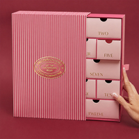 Calendrier de l'Avent Beauté Personnalisé 12 Jours – Boîte Vide pour Compte à Rebours de Noël – Emballage Cadeau Soins de la Peau – Directement du Fabricant de Calendriers