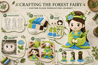 Fabricant de jouets en peluche personnalisés, poupée de fée verte de 25 cm, OEM ODM pour cadeaux en gros et vente au détail