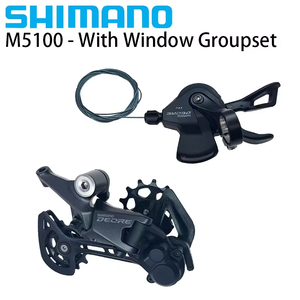 Grupo de Transmisión de Aluminio para Bicicleta de Montaña y Carretera <span class=keywords><strong>M5100</strong></span>, 2x11 Velocidades, Juego de Bielas, Palanca de Cambios, Desviador Trasero, <span class=keywords><strong>Cassette</strong></span>, Cadena - Product Image 6