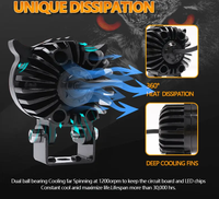 Carolyn Owl Desig, accesorios para sistema de iluminación de motocicleta, Led luz auxiliar, haz Alto y Bajo, Mini luces de conducción de dos colores