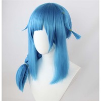 Wig Biru Serat Tahan Panas Rambut Sintetis Cosplay Game LoL Arcane Young Jinx FCGD-046