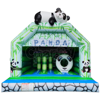 Château gonflable Panda résidentiel, maison de jeu, forêt de bambou, trampoline, aire de jeux extérieure, parc à thème pour tout-petits