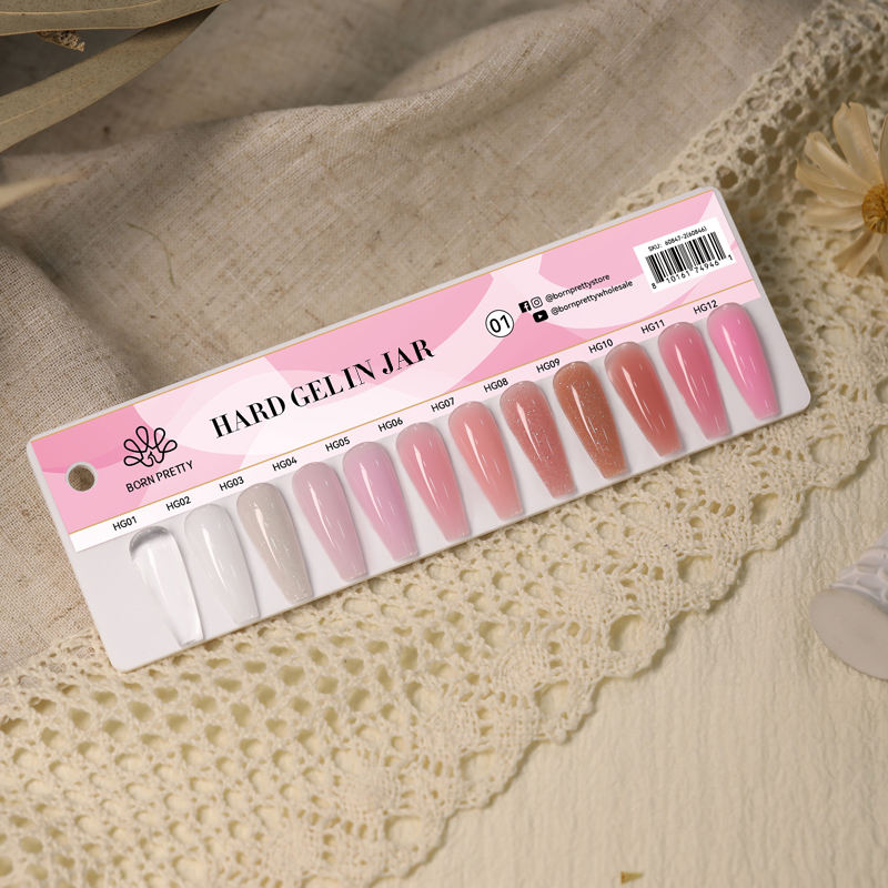 60847-2 No Heat Hard Gel in Jar (HG01-HG12)