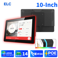 Nueva Tableta Android de 10.1 Pulgadas con Barra de Luz LED Lateral, Wi-Fi, Montaje en Pared, POE, VESA, RK3576S, 4+32GB, 3TOPS, Pantalla para Reserva de Salas de Reuniones