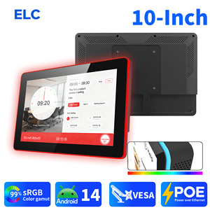 Tablet Android da 10.1 Pollici con Barra LED Laterale, Montaggio a Parete POE VESA RK3576S 4+32GB 3TOPS, Display per <span class=keywords><strong>Prenotazione</strong></span> Sale Riunioni - Product Image 1