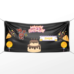 <span class=keywords><strong>Pas</strong></span> <span class=keywords><strong>cher</strong></span> prix usine <span class=keywords><strong>terre</strong></span> végétale à vendre publicité 13oz pvc vinyle bannière joyeux anniversaire vinyle bannière - Product Image 1