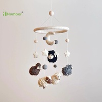 Bas quantité minimale de commande Bébé Jouets En Gros À La Main Népal Laine Mouton Bébé Mobiles pour Bébé Fille Garçons Coran Pépinière Berceau Lit Mobiles