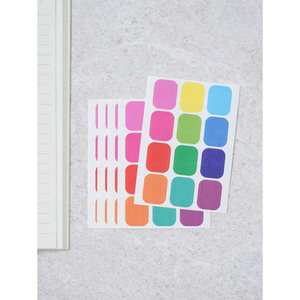 Adesivi decorativi per libro con indice pieghevole in 5 pezzi arcobaleno fatto in Giappone - Product Image 1