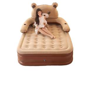 현대 싱글 또는 더블 캠핑 에어 매트리스 두꺼운 야외 지상 매트 접이식 디자인과 휴대용 풍선 침대 - Product Image 1