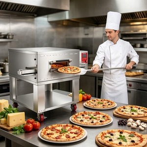 Horno de Pizza de Banda Transportadora de Acero Inoxidable Comercial de Alto Rendimiento para Supermercados, Delicatessen, Buffet y Cafeterías - Product Image 1