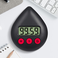 Minuteur numérique multifonctionnel en forme de goutte avec écran LCD, minuteur magnétique à compte à rebours pour cuisine, étude, fitness, salle de classe, dessin animé