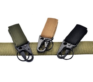 LLavero de lona táctica con clip de nailon, logotipo personalizado, llavero de tela de poliéster <span class=keywords><strong>para</strong></span> mochila con cinturón de servicio al aire libre - Product Image 1