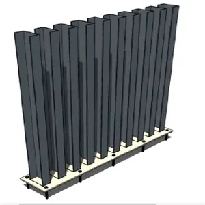 Instalar fácilmente jardín negro tablillas de aluminio panel privacidad para cercas