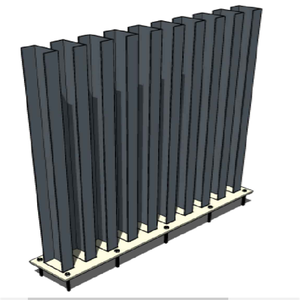 Panneaux de confidentialité en aluminium noir pour clôtures, installation facile - Product Image 1