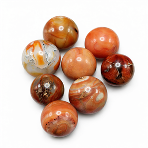Belle sphère/boule en pierre d'agate de feu - Guérison énergétique/Reiki/cristal - Diamètre de 1,8 pouces (4,5 cm) et 175 g - UNE PIÈCE - Product Image 2