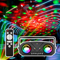 Lumières de fête LED, boule disco magique en cristal, lumière de scène RGB, mini projecteur laser de fête avec télécommande