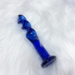 2024 vente chaude femmes gros cristal bleu gros jouet sexuel gode verre godes anaux pour hommes - Product Image 3