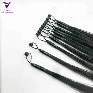 V--light Factory supply human hair simple and easy to use 14 inch 8D extensiones de pelo humano natural