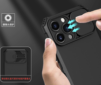 Étui rigide en PC résistant aux chocs avec support et cache-caméra coulissant pour Samsung Galaxy S24 Ultra A15 S23 Fe pour Iphone 16 Pro Max 17