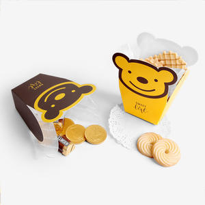 Boîte cadeau de chocolat écologique pour la Saint-Valentin, <span class=keywords><strong>petit</strong></span> ours, emballage de biscuits pliables, boîtes en papier modernes en stock, gaufrage - Product Image 1