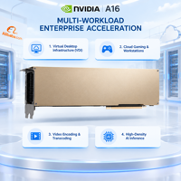 Kartu GPU Server A16 24GB GDDR6 PCIe 4.0 Kepadatan Tinggi VDI Virtual Desktop Cloud Computing