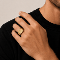 Schlichter Massiver Ring für Männer und Frauen Edelstahl Breiter Statement-Ring OEM Maßgefertigter Schmuck