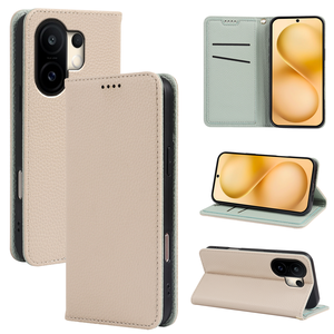 Funda de teléfono móvil con patrón Litchi para <span class=keywords><strong>Vivo</strong></span> S30 <span class=keywords><strong>Pro</strong></span> Mini 5G X200 Ultra X200S Y39 5G, tarjetero magnético, funda con tapa, billetera de cuero - Product Image 3