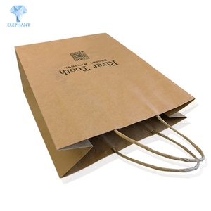 ถุงกระดาษคราฟท์สีน้ำตาลมะนิลาพิมพ์โลโก้ตามสั่งราคาถูก - Product Image 1