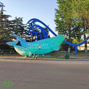 Escultura Moderna de Ballena Senzhao, Estatua Grande de Animal de Metal para Decoración de Exteriores del Hogar - Product Image 2