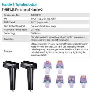 Le plus récent 3 poignées sous vide traitement de l'acné soins de la peau Fraccionada M 8 Machine fractionnelle - Product Image 3