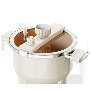 Olla a presión Little Bear CP-JG061, color blanco, de hierro engrosado con doble asa, para cocinas de gas e inducción, a prueba de explosiones. - Product Image 5