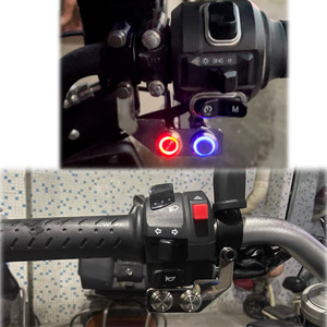 Interruptor de soporte tipo F para motocicleta Motorola, cable de 60cm, botón de 3,5cm, acero inoxidable para faro, luz de giro - Product Image 2