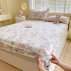 100% katoenen zwangerschapskwaliteit puur katoenen hoeslaken, enkelvoudig, matrasbeschermer, bloemenpatroon, aanpasbaar, geschikt voor alle seizoenen - Product Image 2
