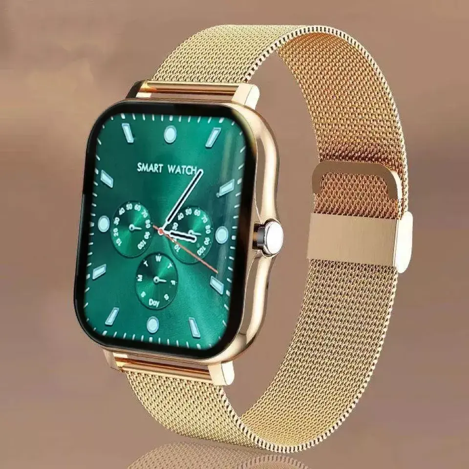 Золотые женские Смарт-часы Y13, мужские 1,69 с цветным экраном, полный сенсорный Женский фитнес-трекер, часы для IOS Android