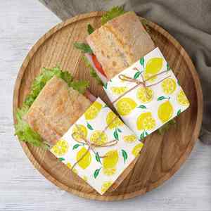 Custom Multi-Printed Biodegradable Greaseproof <b>Paper</b> Snack Basket Liner Food Grade <b>Yellow</b> Cake Sugar Bread Cookies Industrial - Product Image 3