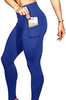 Pantalones de Yoga atléticos sin costuras de cintura alta para mujer, mallas suaves frontales sin transparencias, bolsillos Plus XL Sexy Plus Spandex Girls
