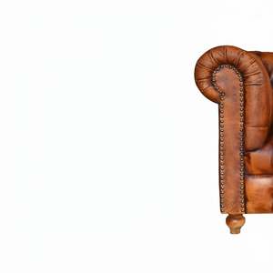 BUFF โซฟาแบบแบ่งส่วนหนังแท้ chesterfield 3ที่นั่งขยายได้ด้วยฟองน้ำเติมสำหรับห้องนั่งเล่นหรืออพาร์ตเมนต์ - Product Image 1