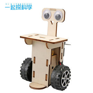 หุ่นยนต์ส่งอาหาร STEM ของเล่นไม้ขนาดเล็ก ชุดประดิษฐ์ DIY ของเล่นฝึกทักษะการใช้มือสำหรับเด็กเล็ก วัสดุทดลอง อุปกรณ์ช่วยสอน - Product Image 3