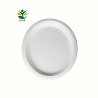 Vente en gros 100% assiettes jetables compostables biodégradables bagasse canne à sucre 9 pouces de pâte à papier de canne à sucre plat de fête de qualité alimentaire