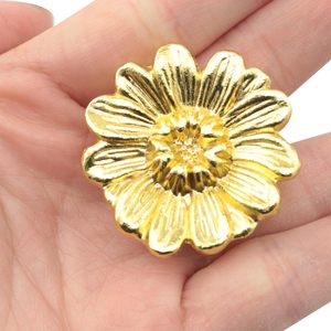 Pro Bamboo Kitchen PCS Zinc Alloy Floral <b>Drawer</b> Knobs Gold Finish X Inches Vintage Craft Decorative Single Hole Pulls For Dresse - Product Image 5