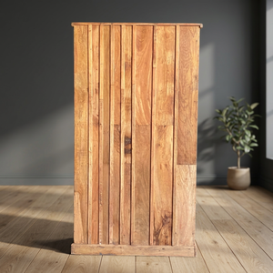 La Mejor Colección de Vitrinas de Madera Maciza Talladas a Mano, Armario de Almacenamiento Rústico Vintage con Puerta de Vidrio, Arte Antiguo del Himalaya - Product Image 5