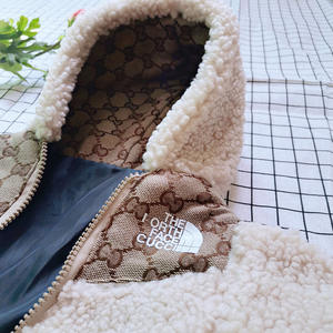 Abrigo Casual de Piel de Cordero con Parches Estilo Urbano para Mascotas, Ropa de Invierno Cálida de Nuevo Estilo para Perros Pequeños, <span class=keywords><strong>Bulldog</strong></span> Francés, Teddy, Bichón Frisé - Product Image 2