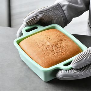 Molde de silicona cuadrado grande personalizado para pasteles, molde de silicona engrosado para mousse, molde de silicona de grado alimenticio para base de pastel chiffon y pan. - Product Image 2