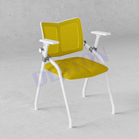 Chaises de bureau empilables en tissu avec structure métallique pour visiteurs, formation, personnel et salles de conférence