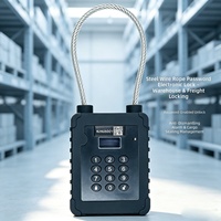 Cadenas intelligent à câble en acier avec mot de passe, serrure électronique logistique, contrôle par application, alarme pour la surveillance des expéditions et des biens de fret