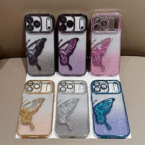 เคสโทรศัพท์ลายการ์ตูน 3 มิติ แบบพิมพ์อิเล็กทรอนิกส์ ลายผีเสื้อ ทรายไหล สำหรับ iPhone 17 16 15 14 13 12 11Pro Max Plus  วัสดุ TPU - Product Image 2