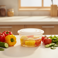 Conteneur alimentaire jetable TeGuan TG461 en PP de qualité alimentaire, 42 oz, avec couvercle micro-ondable, design moderne, multi-usages, pour la maison