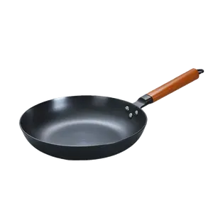 Чугунная сковорода для яиц, деревянная ручка, чугунная сковорода для газовой плиты и индукционной плиты 26/28/30/32 см